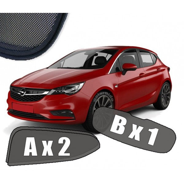 Sr solskjerm i akryl til Opel Astra K Hatchback med enkel montering og vindavvisende funksjon