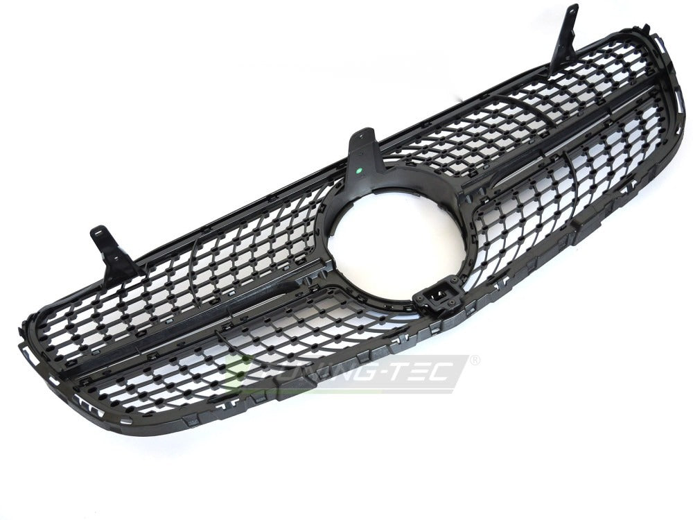 Grill Mercedes GLC W253 SUV+Coupe 15-18 sort/krom med festedetaljer.
