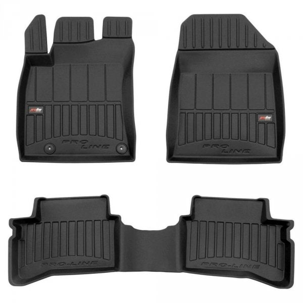 Frogum 3D Premium gulvmatter i TPE til Kia X-Ceed PHEV (2020–) – svart sett med 3 matter og 60 mm kantlist