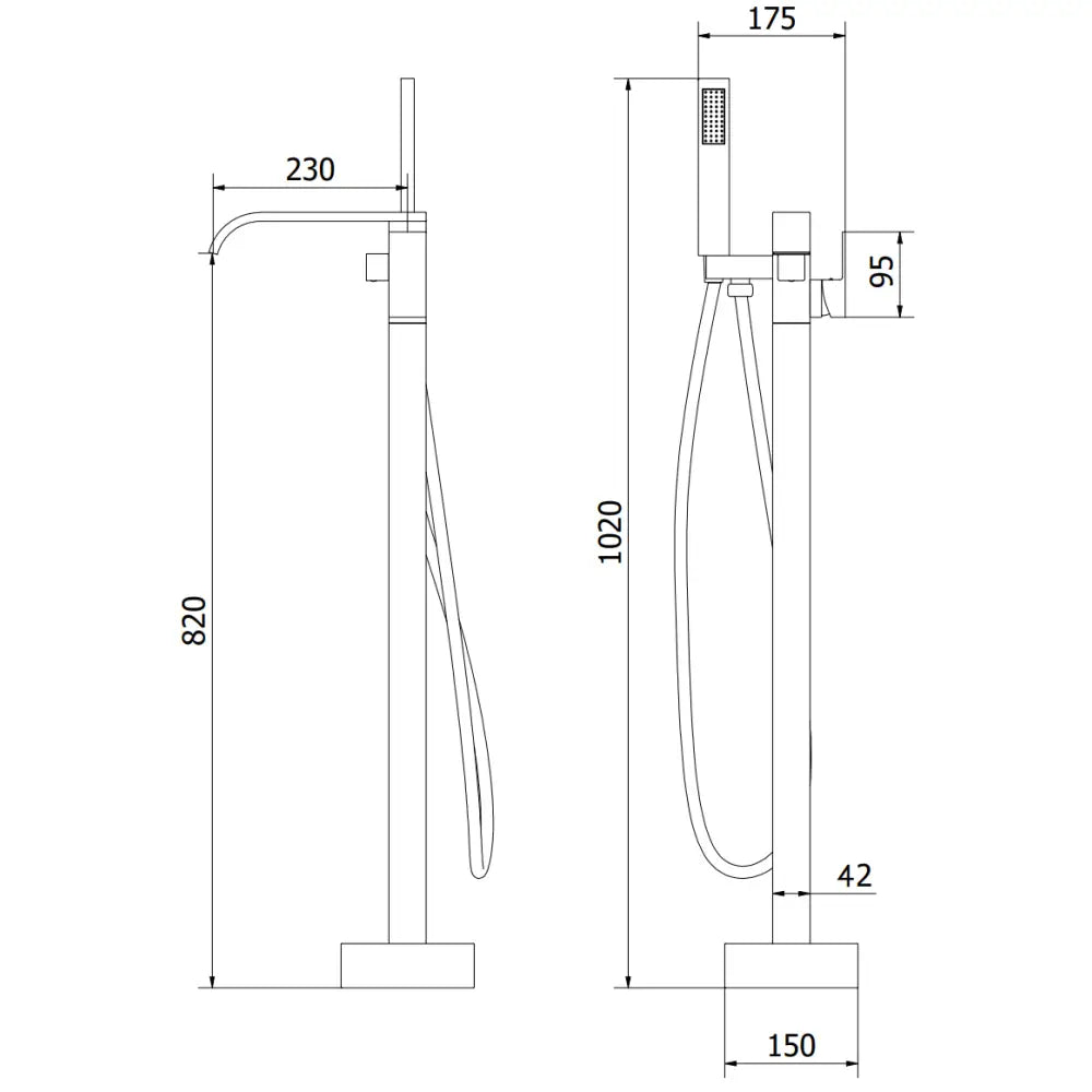 Badekarbatteri Frittstående Gull S2 - 5