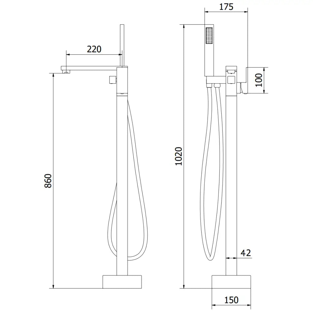 Badekarbatteri Frittstående Gull S5 - 5