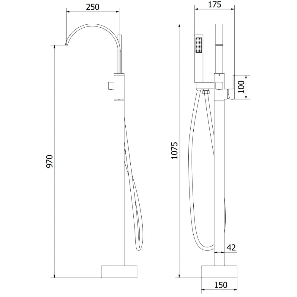 Badekarbatteri Frittstående Gull S6 - 5