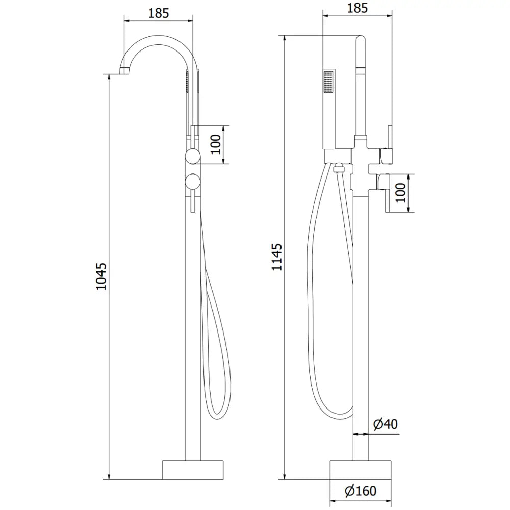 Badekarbatteri Frittstående Hvit - 5