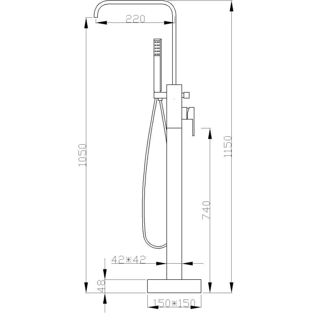 Badekarbatteri Frittstående Krom S5 - 5