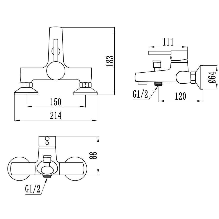 Badekarbatteri Hvit - 2