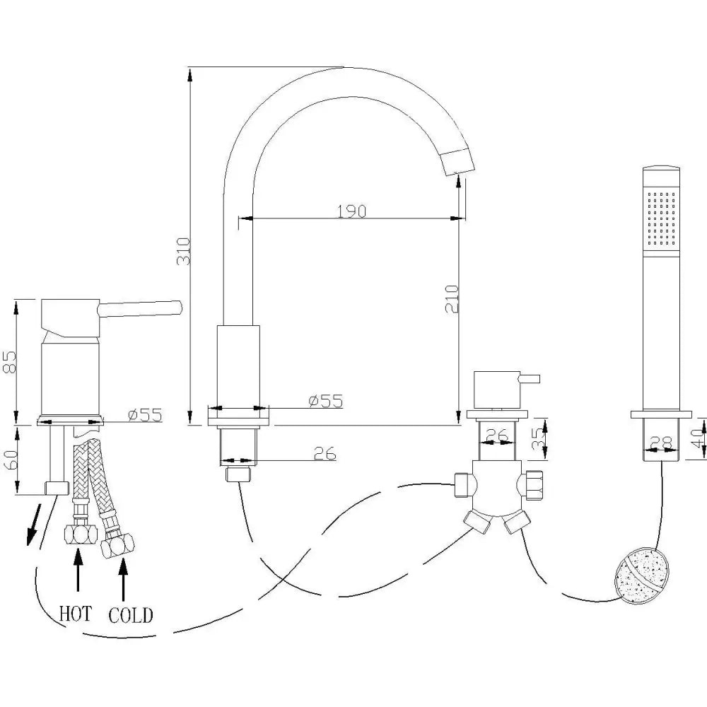 Badekarbatteri Krom S3 - 2