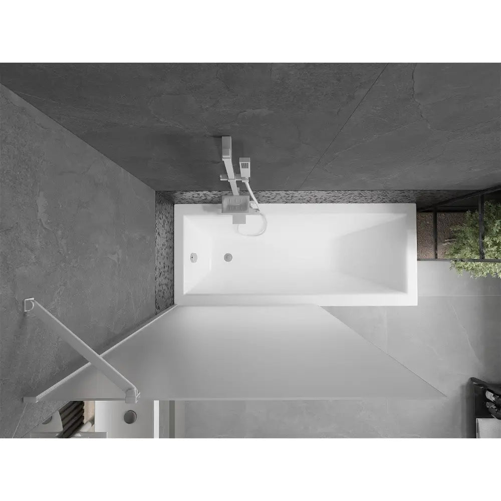 Badekarvegg 1-delt 100x150 Cm Frostet Hvit