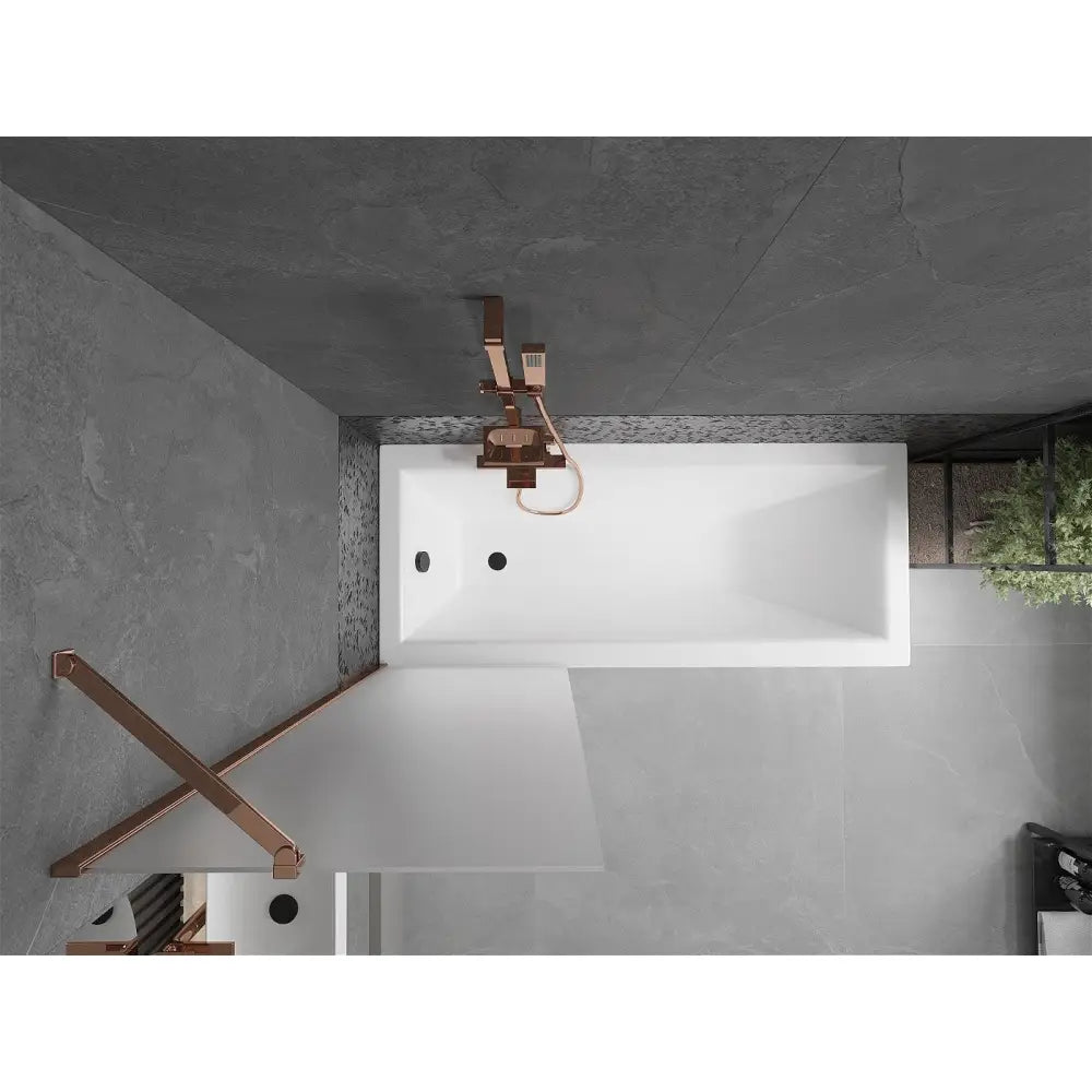 Badekarvegg 1-delt 60x150 Cm Frostet Rosegull