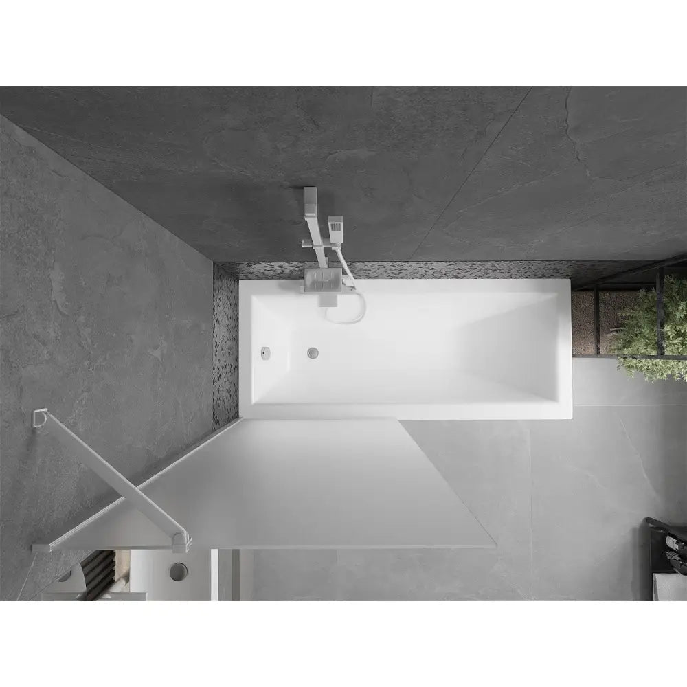 Badekarvegg 1-delt 80x150 Cm Frostet Hvit