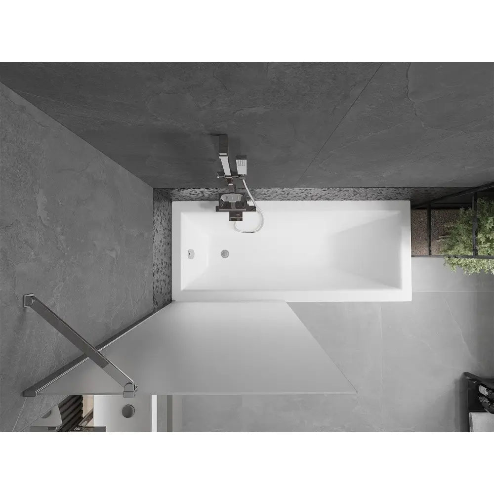 Badekarvegg 1-delt 80x150 Cm Frostet Krom