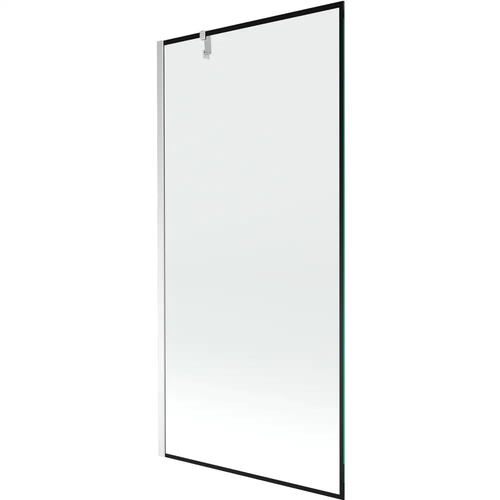 Badekarvegg 1-delt 90x150 Cm Svart Design Krom - 1