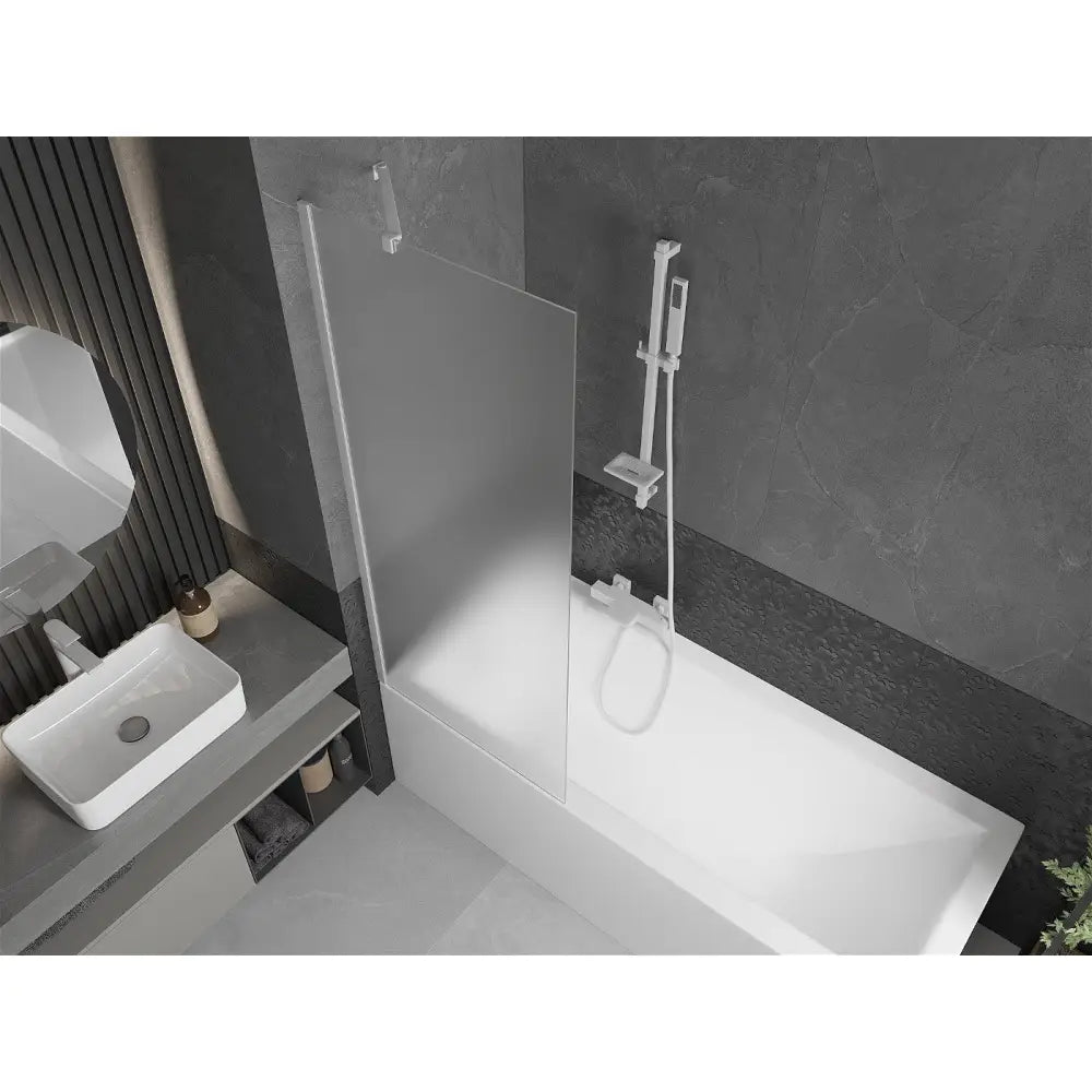 Badekarvegg 1-dørs 70x150 Cm Frosted Hvit