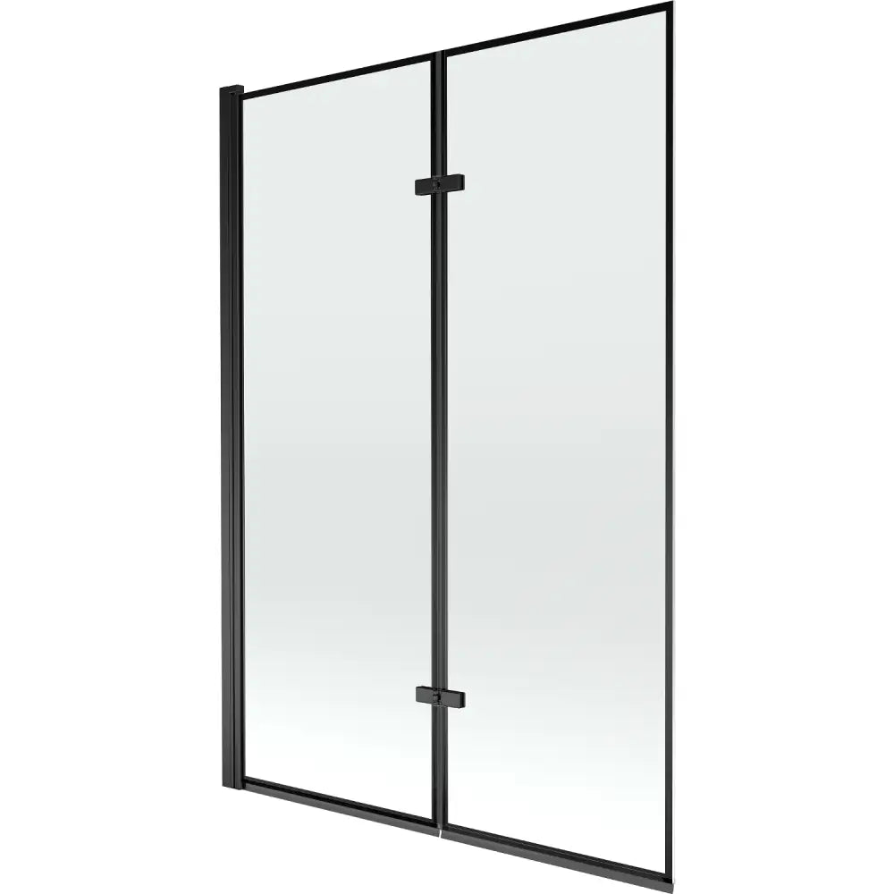 Badekarvegg 2-delt 120x150 Cm Svart Mønster Svart - 1