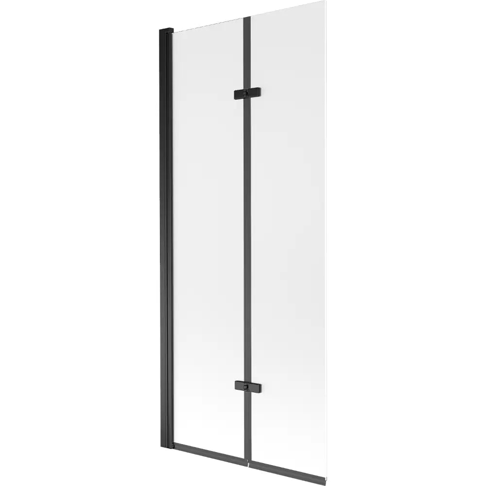 Badekarvegg 2-delt 80x150 Cm Frostet Svart - 1