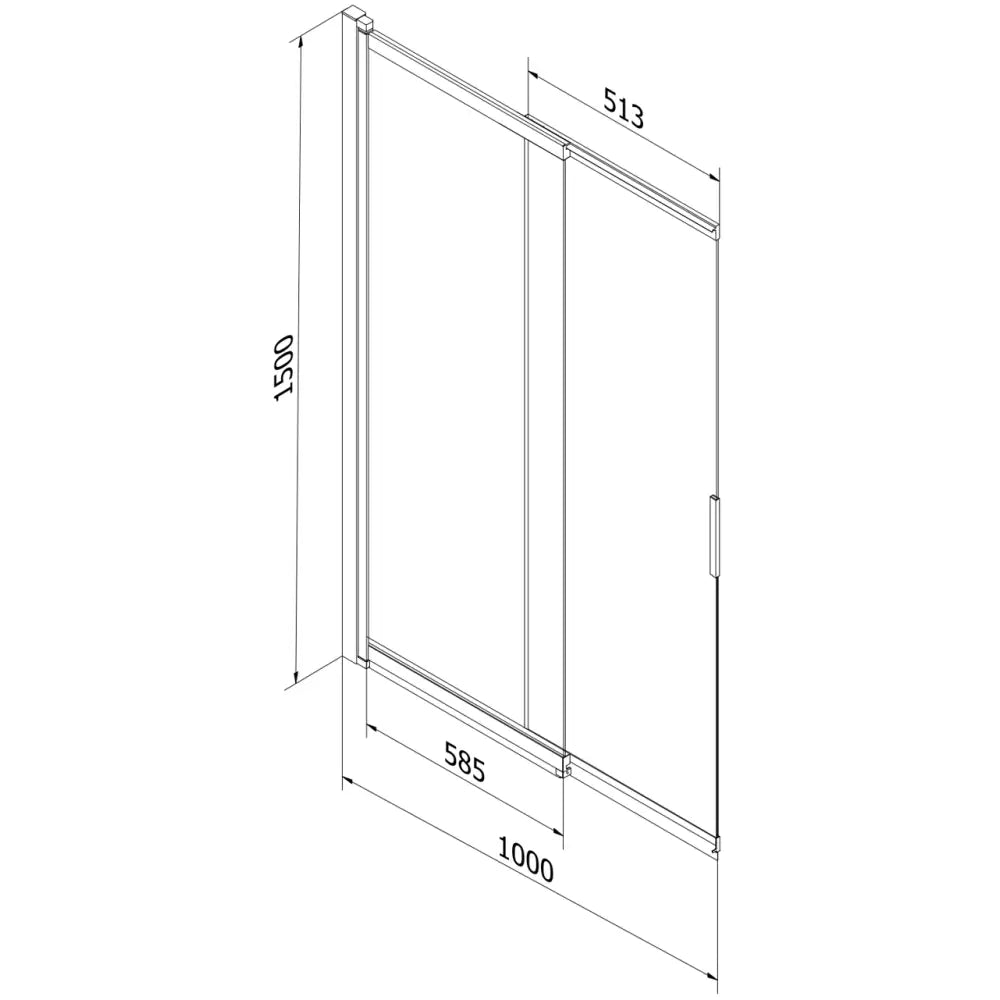 Badekarvegg 2-delt Skyvbar 100x150 Cm Frostet Gull - 9