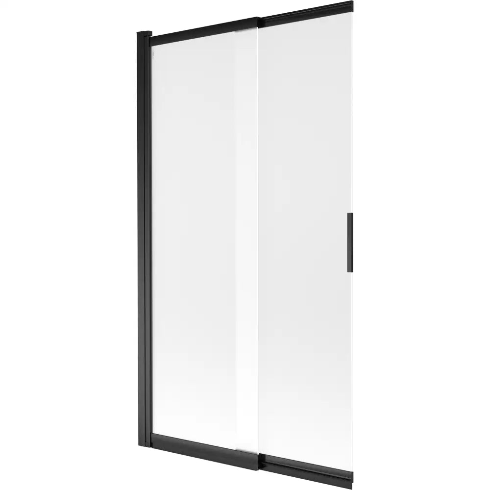 Badekarvegg 2-delt Skyvbar 100x150 Cm Frostet Svart - 1