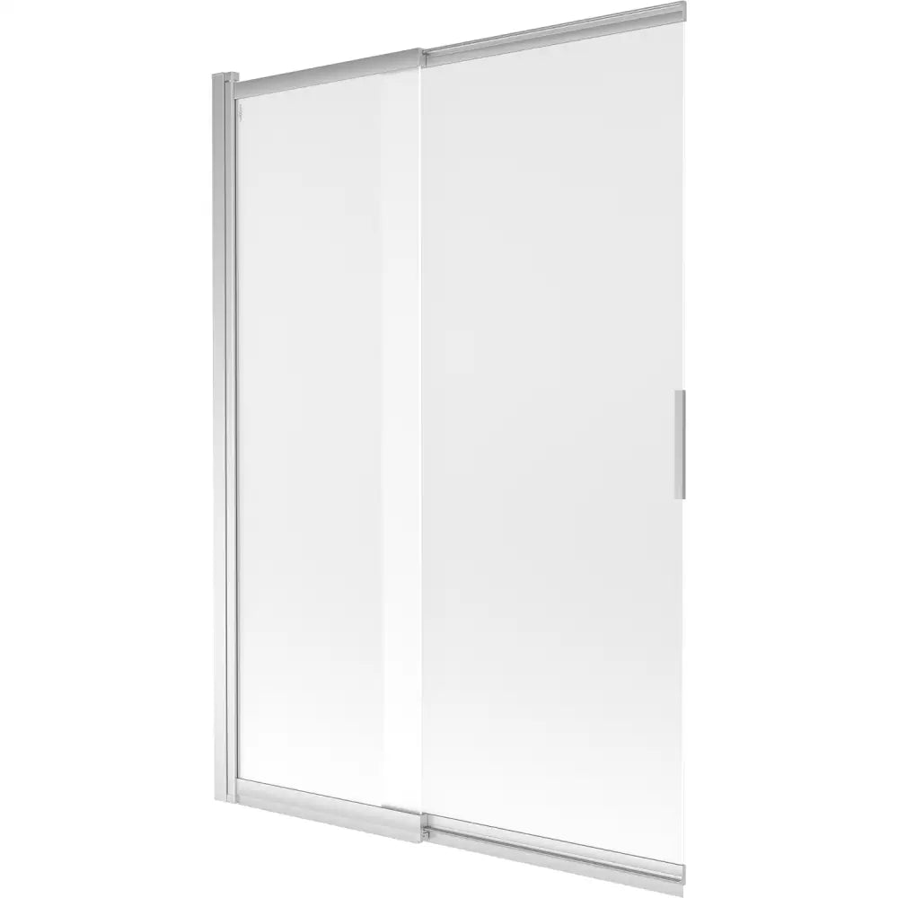 Badekarvegg 2-delt Skyvbar 120x150 Cm Frostet Krom - 1