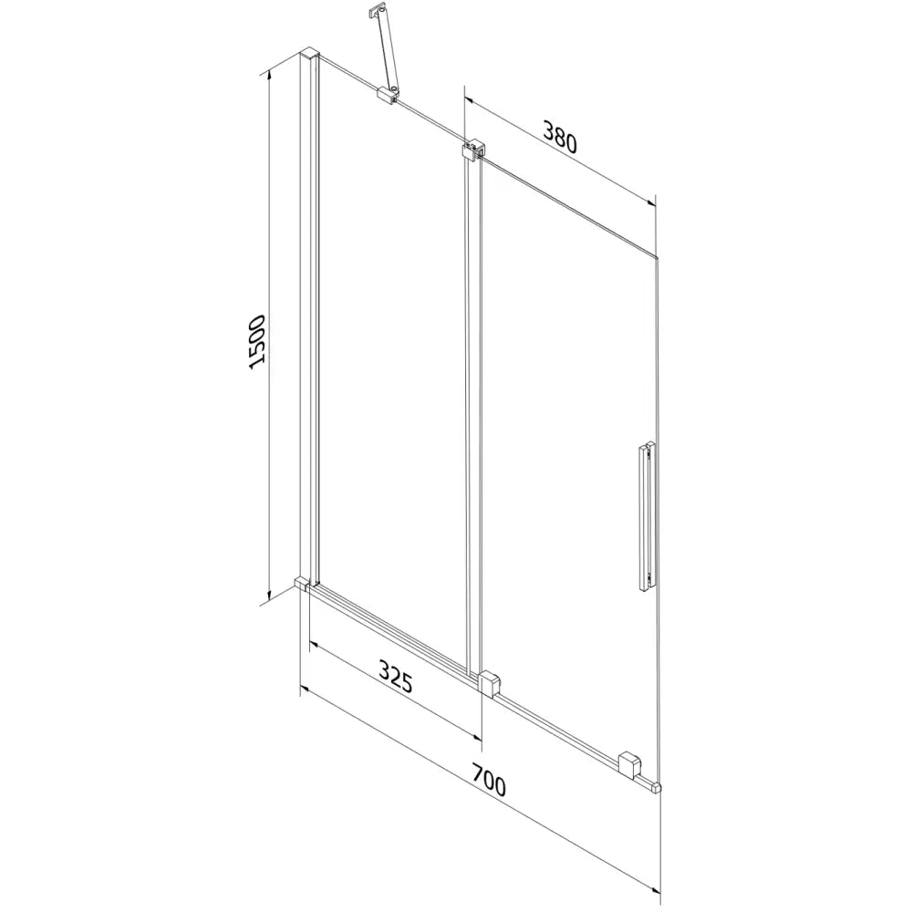 Badekarvegg 2-delt Skyvbar 70x150 Cm Gjennomsiktig Børstet Gull - 7