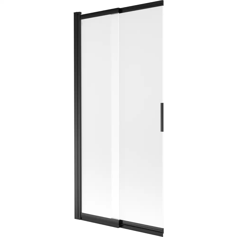 Badekarvegg 2-delt Skyvbar 85x150 Cm Frostet Svart - 1