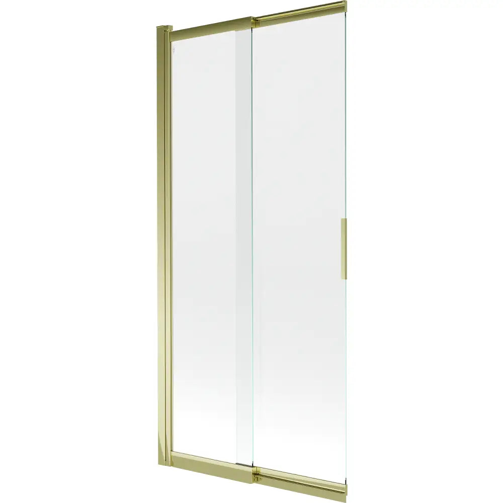 Badekarvegg 2-delt Skyvbar 85x150 Cm Transparent Gull - 1