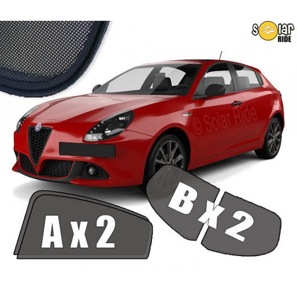 Sr solskjerm i akryl til Alfa Romeo Giulietta for vindavviser og regnbeskyttelse