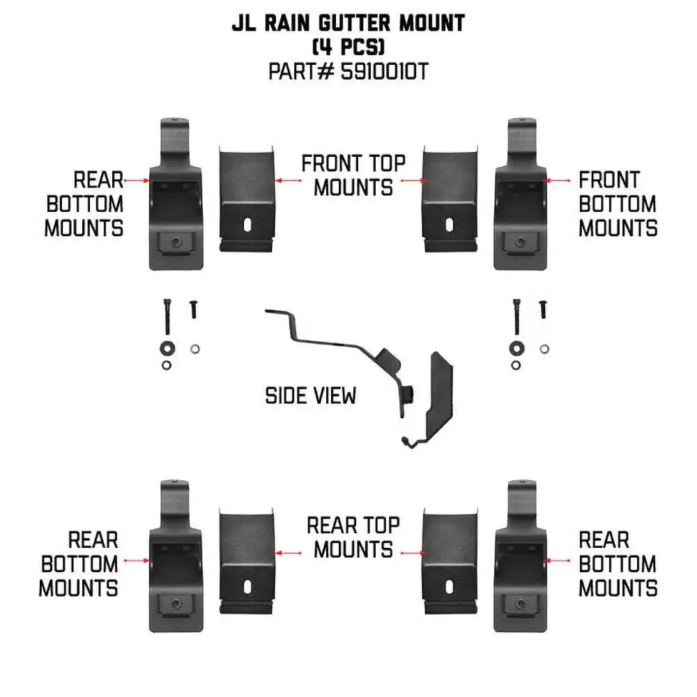 Bagasje Takstativ Monteringssett Srm 50kg Go Rhino - Jeep Wrangler Jk 4 d 07-18 - 2