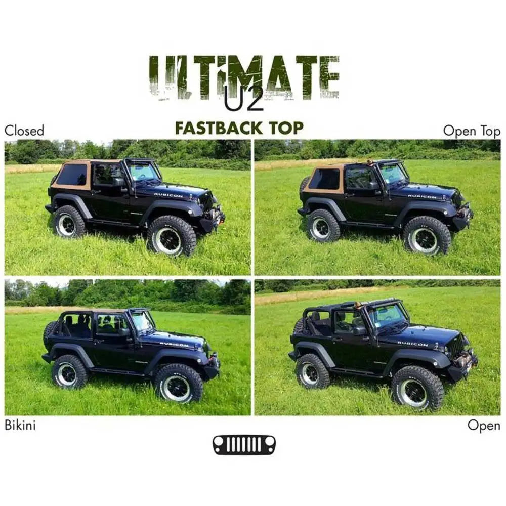 Bagasjebærer Med Fastback-tak Og Soltak - Jeep Wrangler Jk 2 d 07-18 - 4