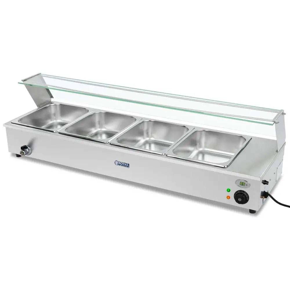 Bain Marie Elektrisk Varmer Med Kran Og Skjold 1800 w 4x Gn 1/2 H. 100 Mm 24 l - 2