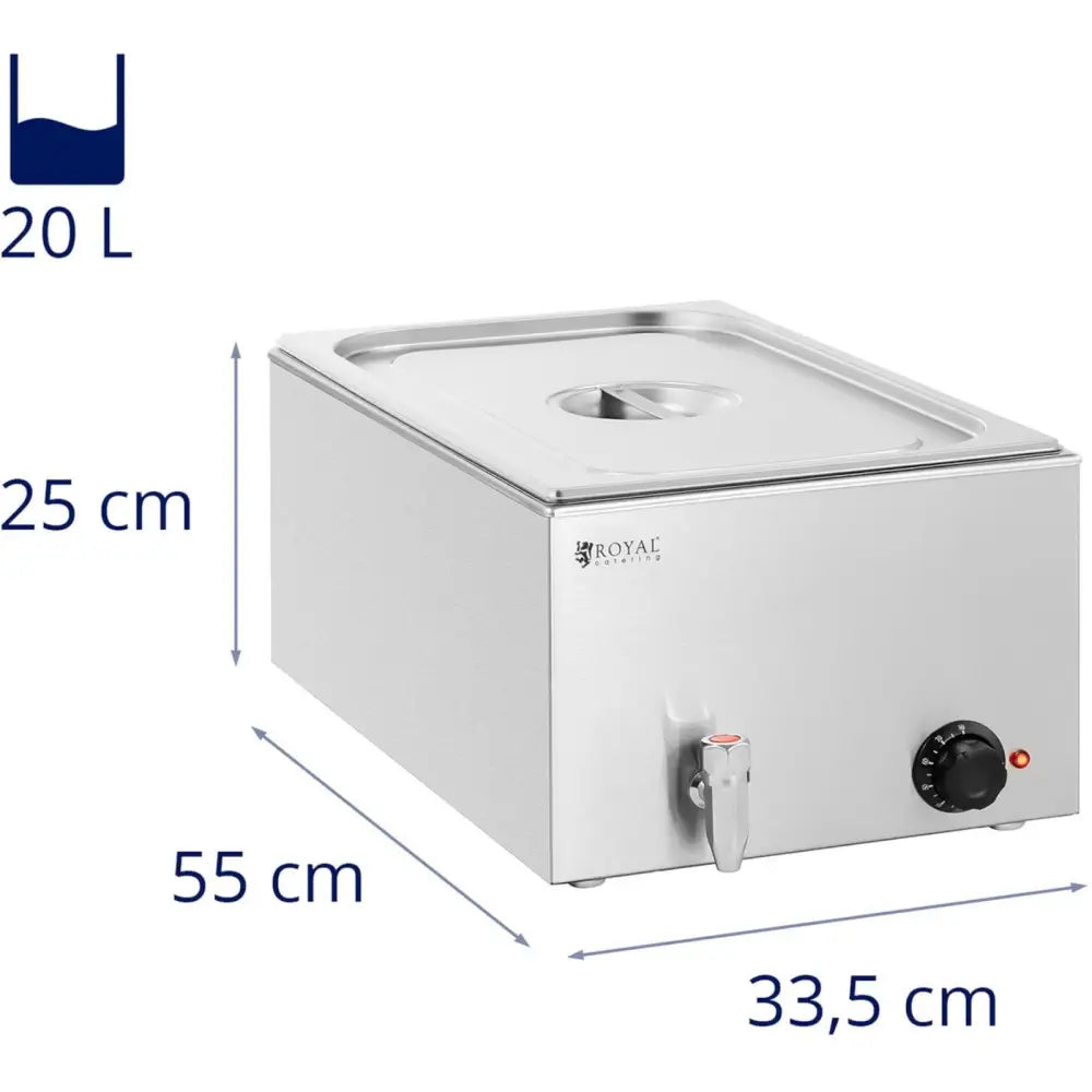 Bain Marie Elektrisk Varmer med Tappekran Gn 1/1 640 w