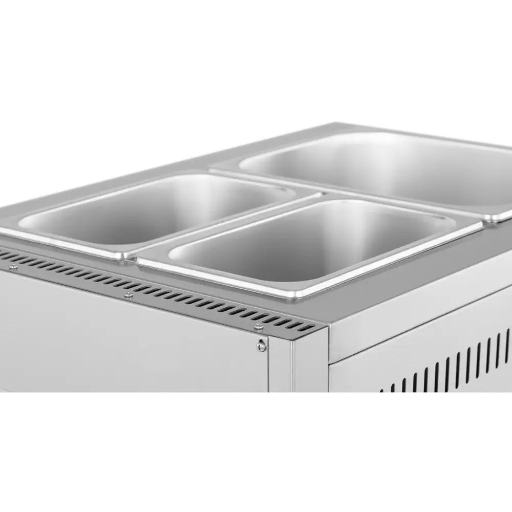 Bain Marie Varmtvannsbeholder Gass 0.02 Bar 3300 w 1x Gn 1/2 2x Gn 1/4