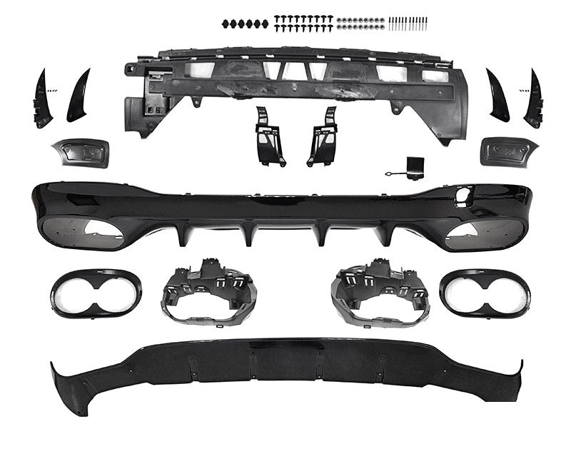 Bakfanger sport Mercedes CLA W118 19-23 detaljbilde svart finish