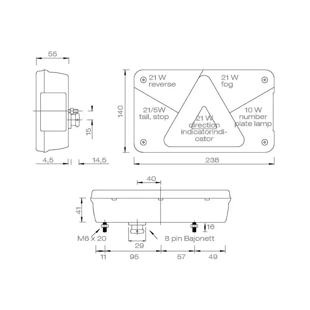 Baklykt Høyre For Tilhengere - Aspöck Multipoint v - 4