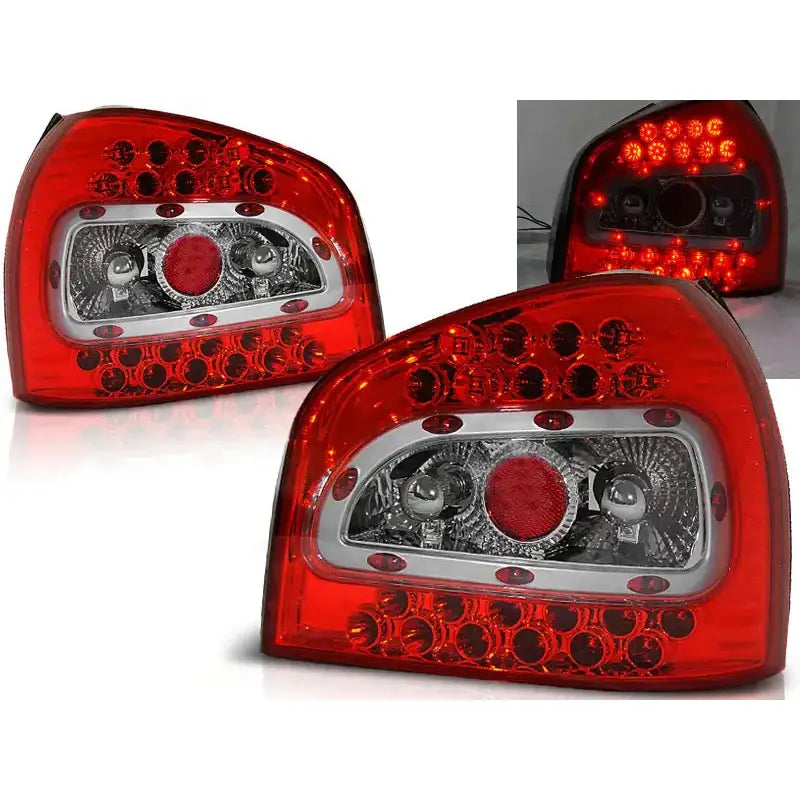 Baklykter Audi A3 08.96-08.00 Red White Led - 1