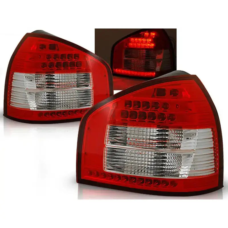 Baklykter Audi A3 08.96-08.00 Red White Led - 1