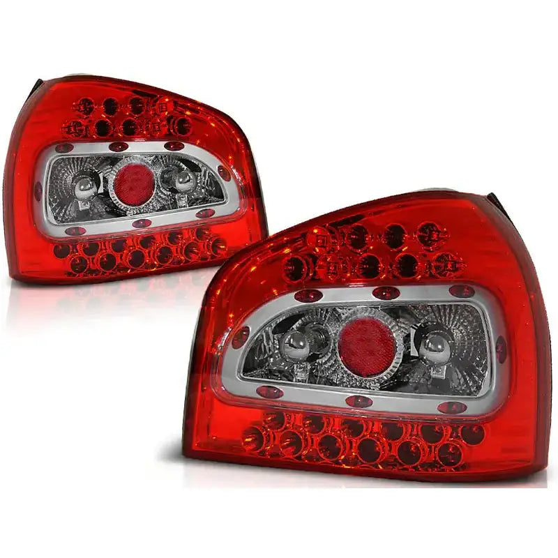 Baklykter Audi A3 08.96-08.00 Red White Led - 2