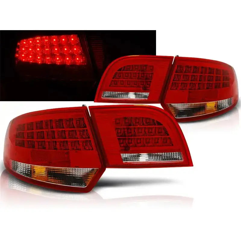 Baklykter Audi A3 8p 04-08 Sportback Red White Led - 1