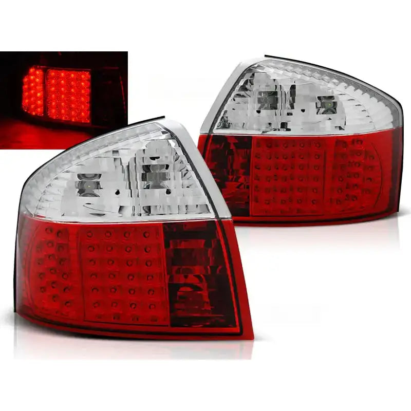 Baklykter Audi A4 10.00-10.04 Limousine Red White Led - 1