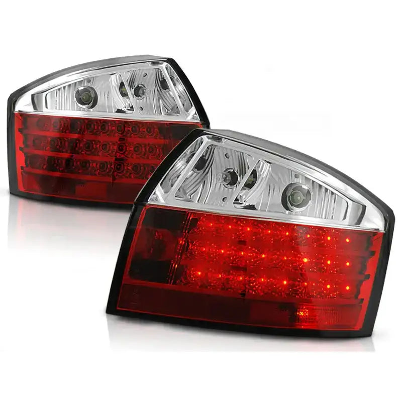 Baklykter Audi A4 10.00-10.04 Red White Led - 1