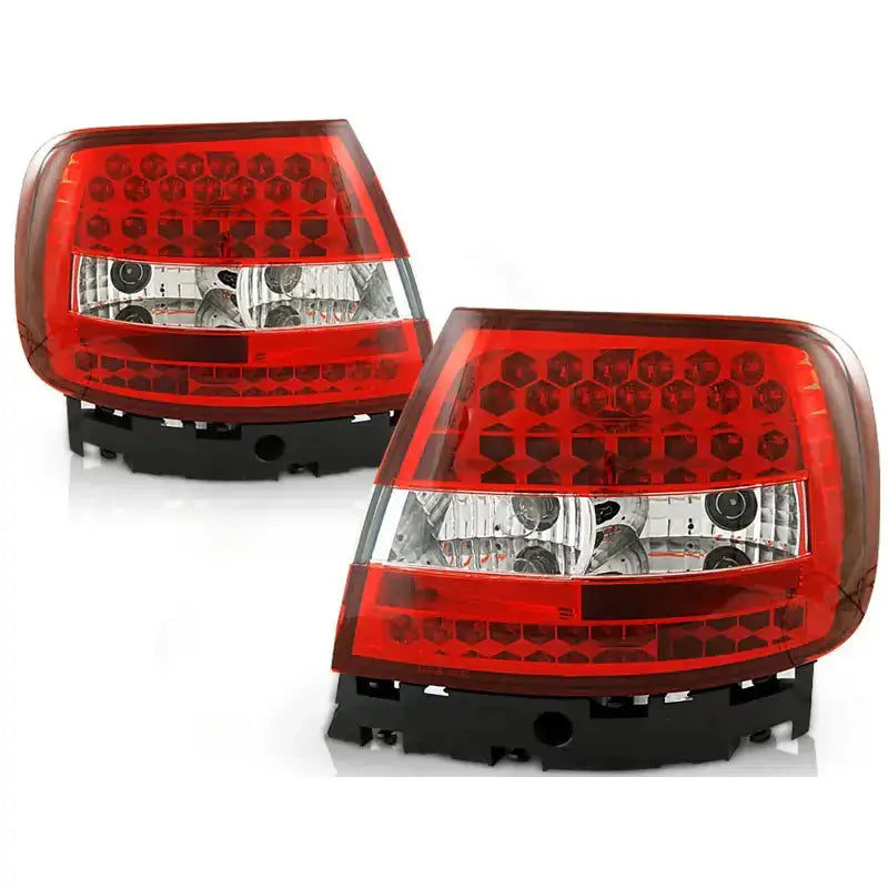 Baklykter Audi A4 11.94-09.00 Red White Led - 2