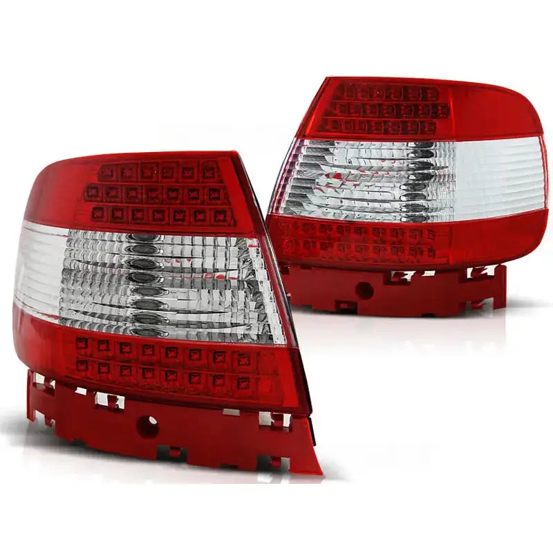 Baklykter Audi A4 11.94-09.00 Red White Led V2 - 2