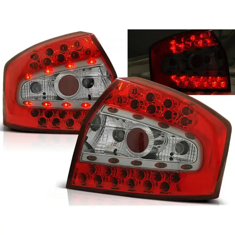 Baklykter Audi A4 8e 10.00-10.04 Sedan Red White Led - 1