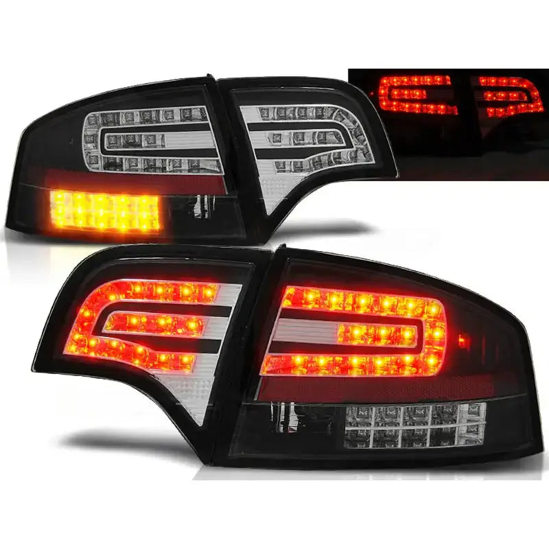 Baklykter Audi A4 B7 11.04-03.08 Sedan Black Led - 1