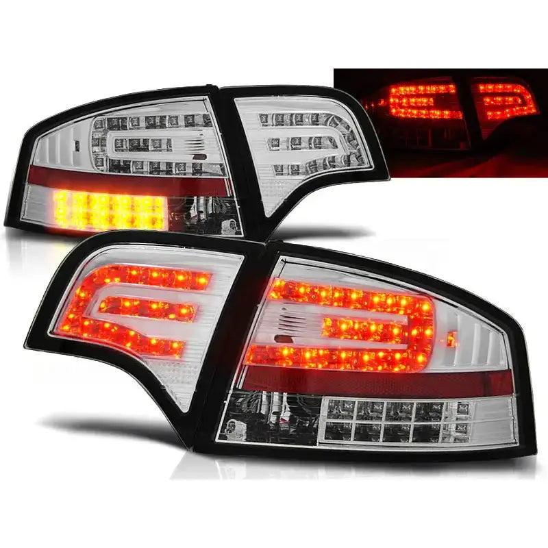 Baklykter Audi A4 B7 11.04-03.08 Sedan Chrome Led - 1