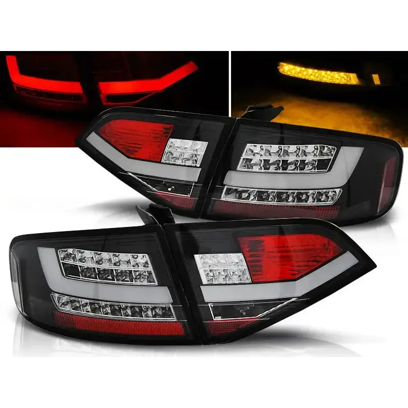 Baklykter Audi A4 B8 08-11 Sedan Black Led - 1