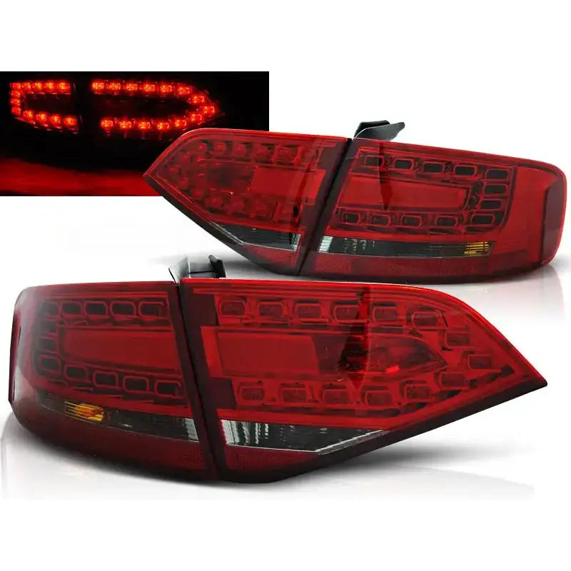 Baklykter Audi A4 B8 08-11 Sedan Red Smoke Led - 1