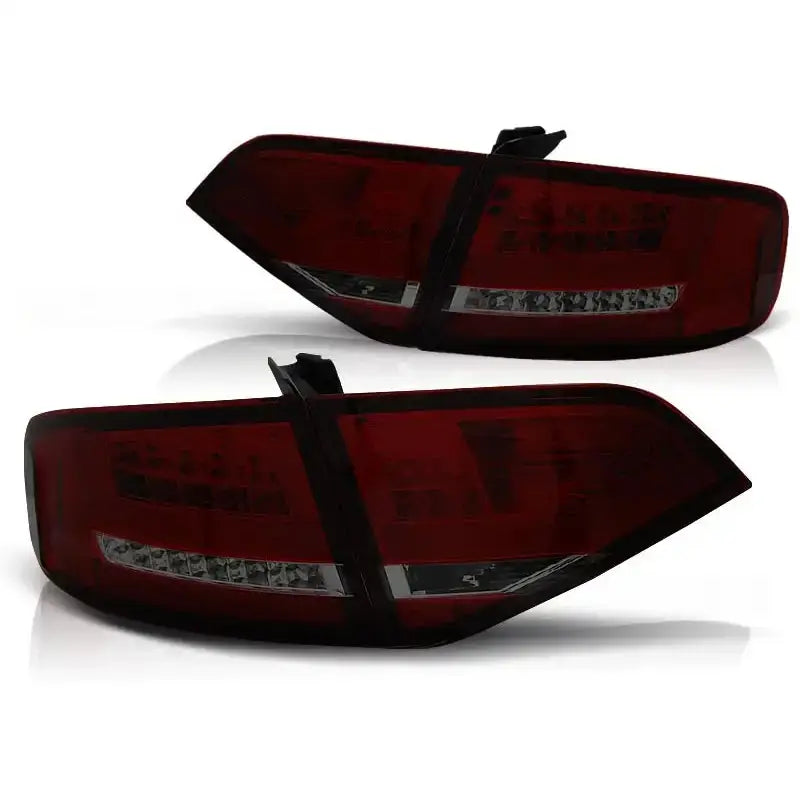 Baklykter Audi A4 B8 08-11 Sedan Red Smoke Led Bar - 2