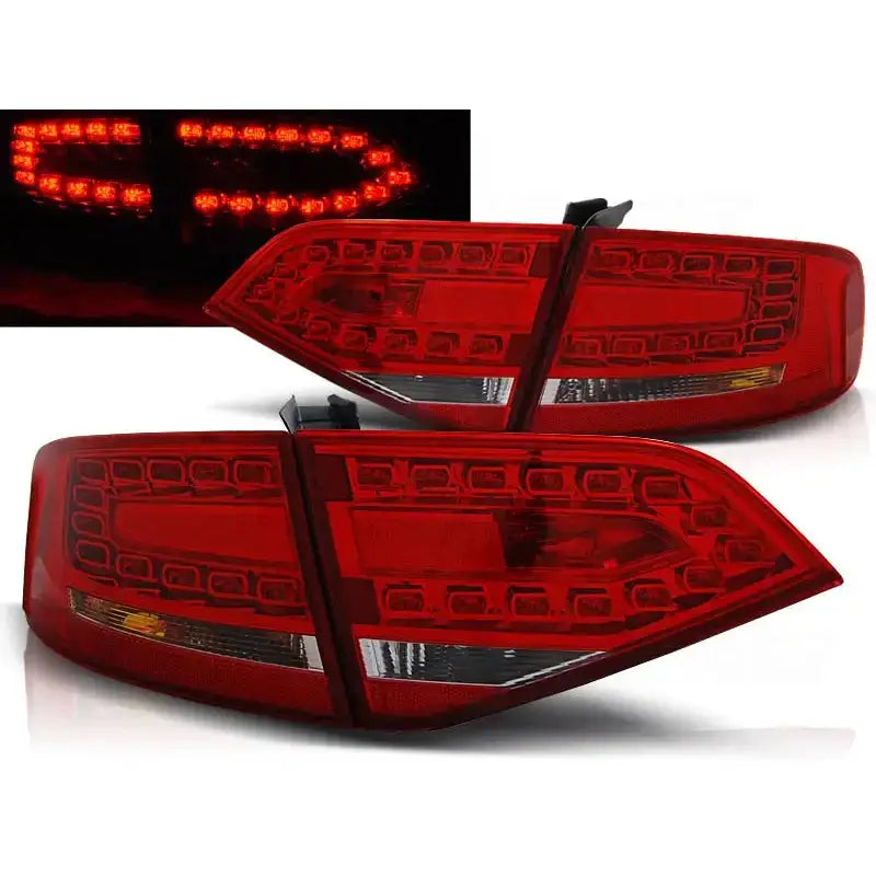 Baklykter Audi A4 B8 08-11 Sedan Red White Led - 1