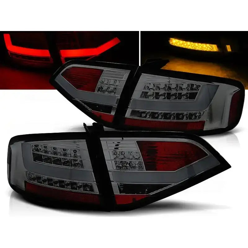 Baklykter Audi A4 B8 08-11 Sedan Smoke Led Bar - 1