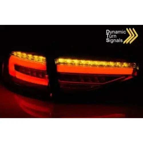 Baklykter Audi A4 B8 12-15 Sedan Oem Bulb Led Bar Red Smoke Seq - 3