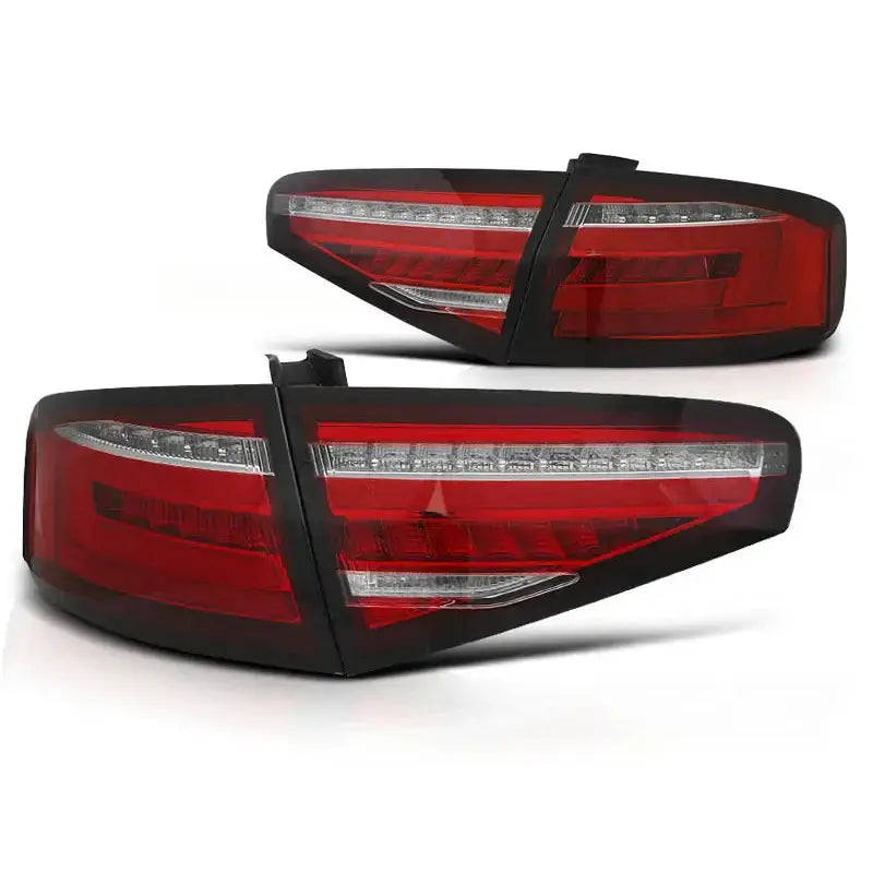 Baklykter Audi A4 B8 12-15 Sedan Oem Bulb Led Bar Red Whie Seq - 1